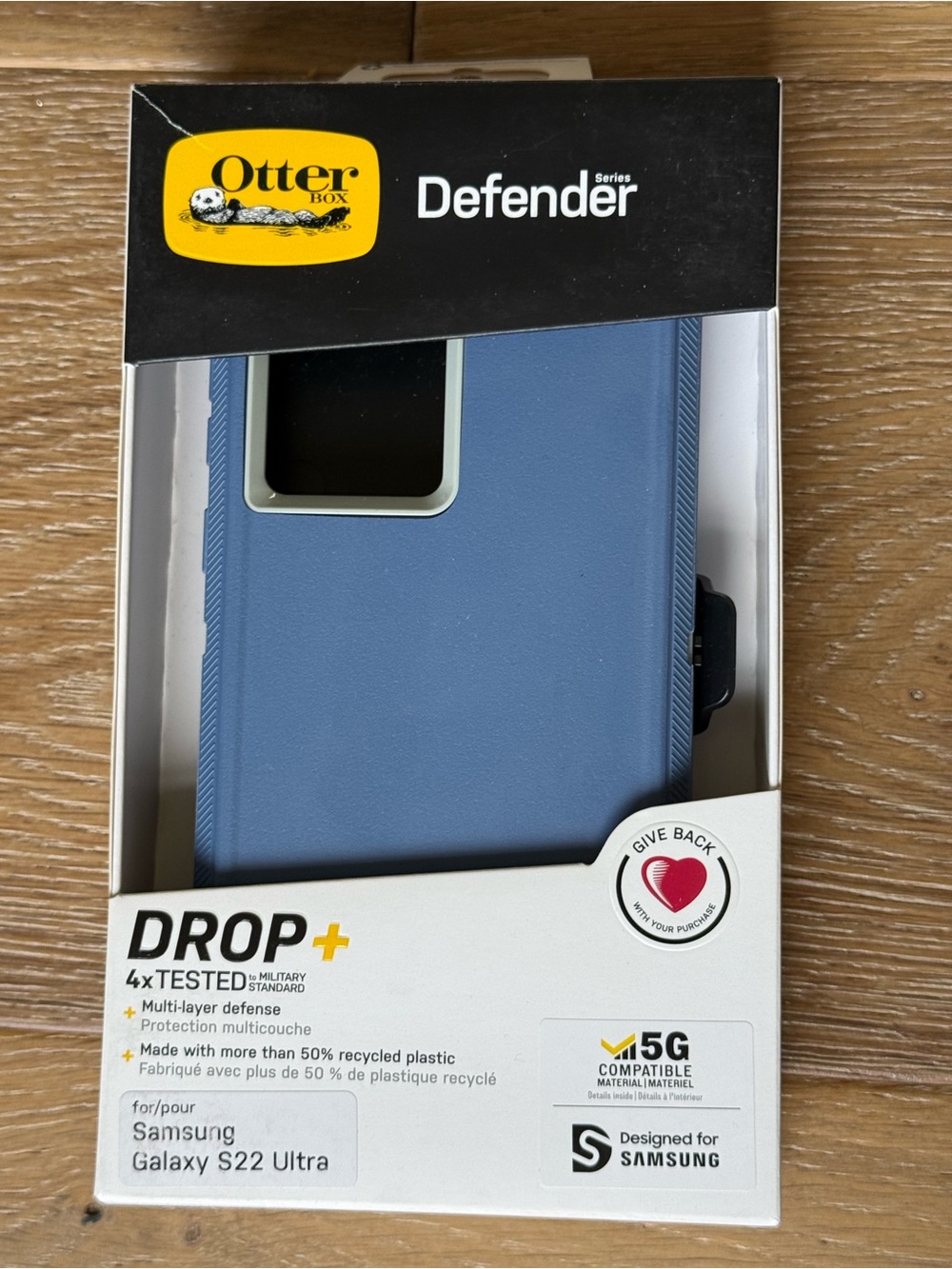 New OtterBox Defender Series Case for Samsung Galaxy S22 Ultra - Blue grey black